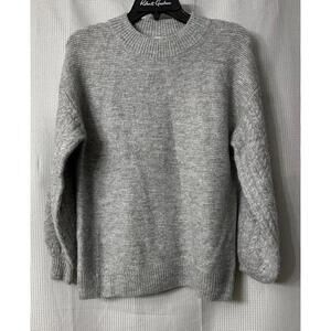 NWT Vigoss Womens Long Sleeve Casual Silver Pullover Sweater Top Size Small